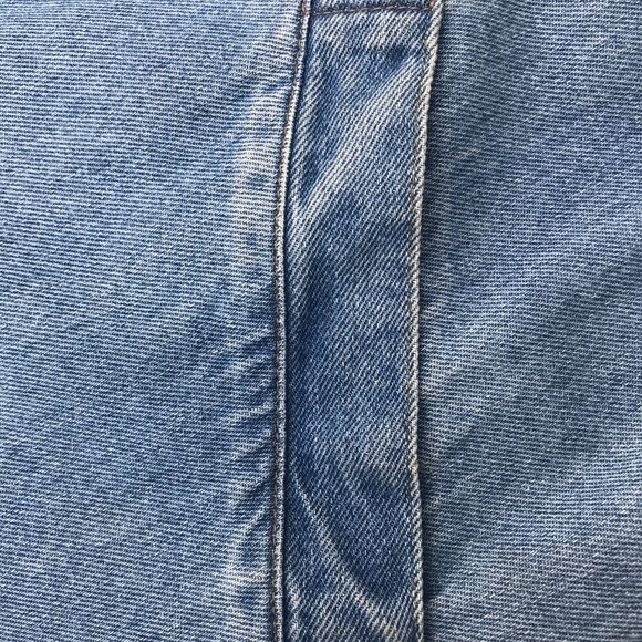 VTG Color Me Cotton Blue Denim Duster Coat Embroidered Flowers/ Buttons  L/XL - Picture 16 of 16